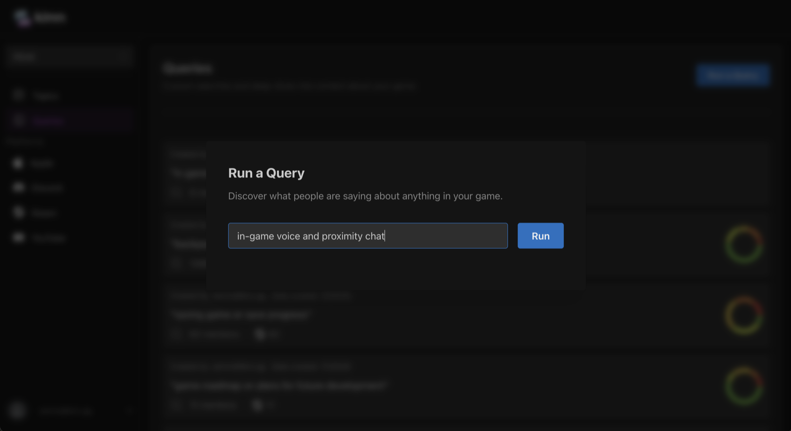 A simple semantic query built in Kinn
